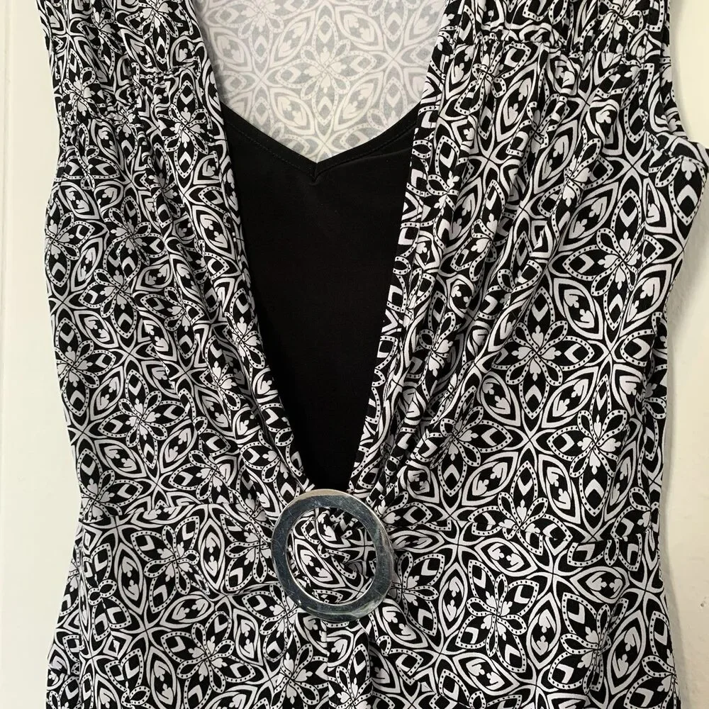 Vtg JTB Womens Large (?) Shirt Babydoll Preppy Clean Goth Y2K 90s Layered Look - Picture 3 of 8